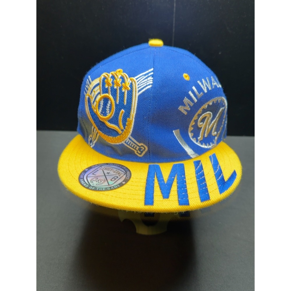 Milwaukee Brewers Hat Leader of the Game LG Blue Yellow Snapback MLB
